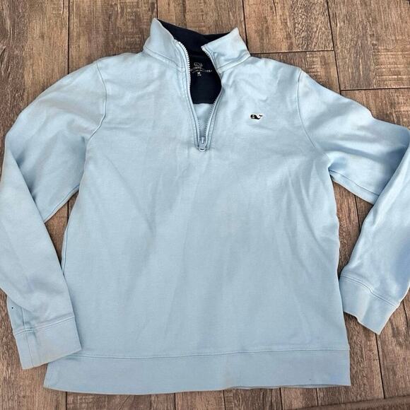 Vineyard Vines Men's Blue Mock Neck Long Sleeve Sweatshirt Size Medium - Picture 1 of 9